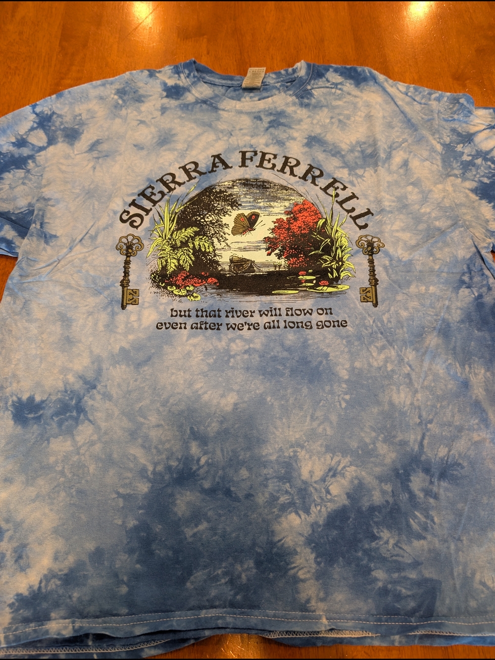 Sierra Ferrell Men's XL Blue Tie Dye T Shirt - Picture 3 of 7
